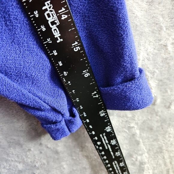 Express tricot Women's sz Lg top Purple Vintage 3/4 sleeve casual - Picture 6 of 9